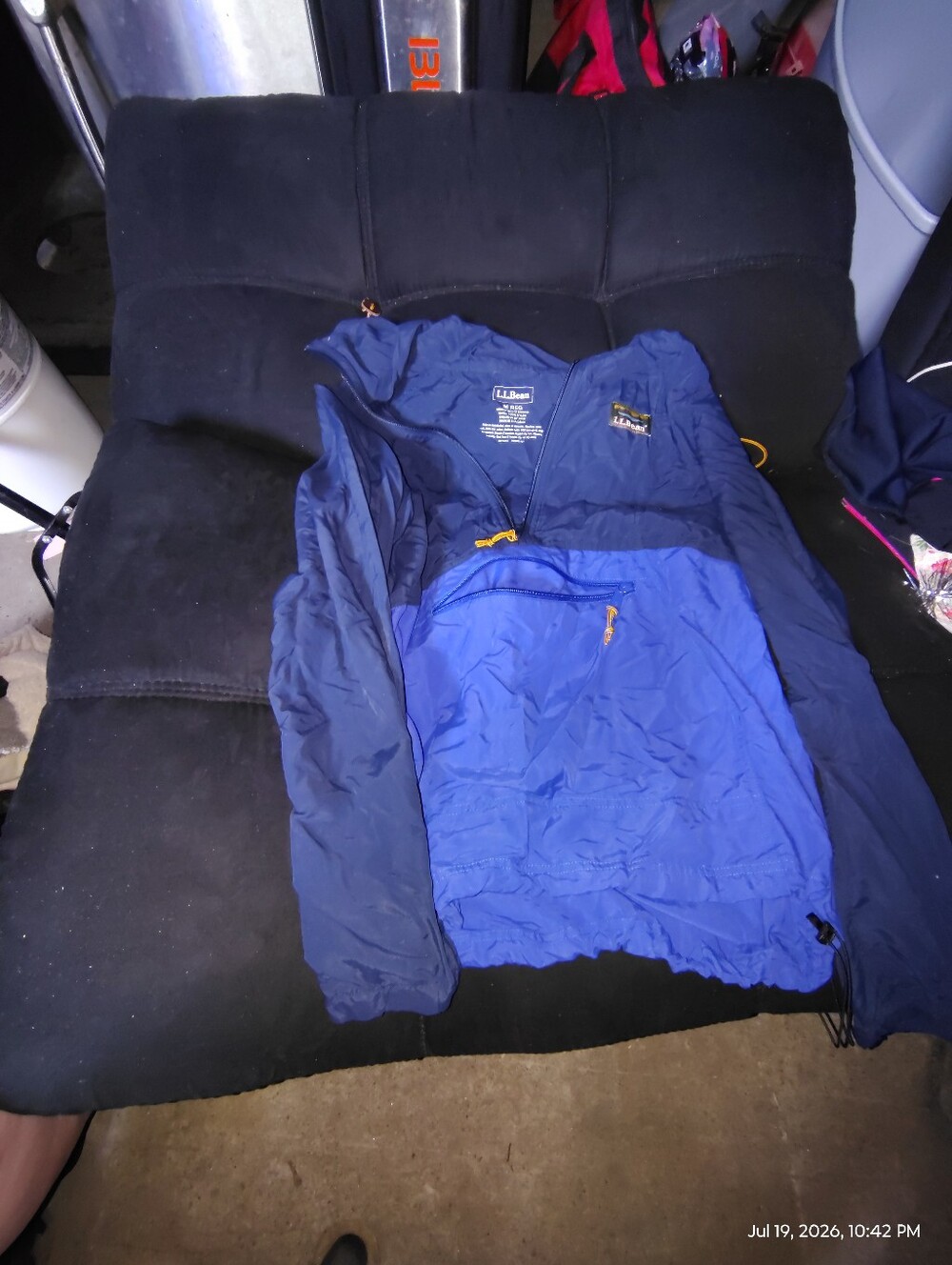 L.L. Bean Two-Tone Navy and Royal Blue Pullover Windbreaker